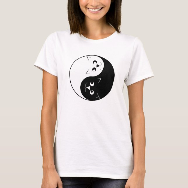 YinYang Katzen T-Shirt (Vorderseite)