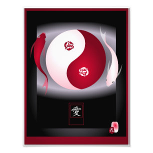 YinYang Liebe Art Print Fotodruck