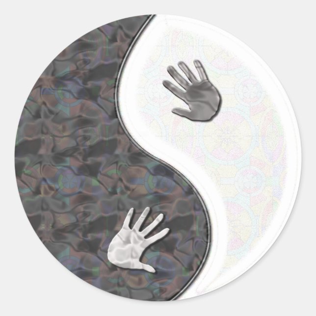 Yinyang Runder Aufkleber (Vorderseite)