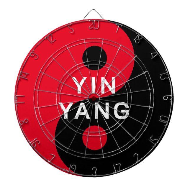 YinYang-Symbol für ein benutzerdefiniertes Dart-Bo Dartscheibe (vorne)