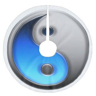 Yinyang-Tannenbaumskleid Polyester Weihnachtsbaumdecke