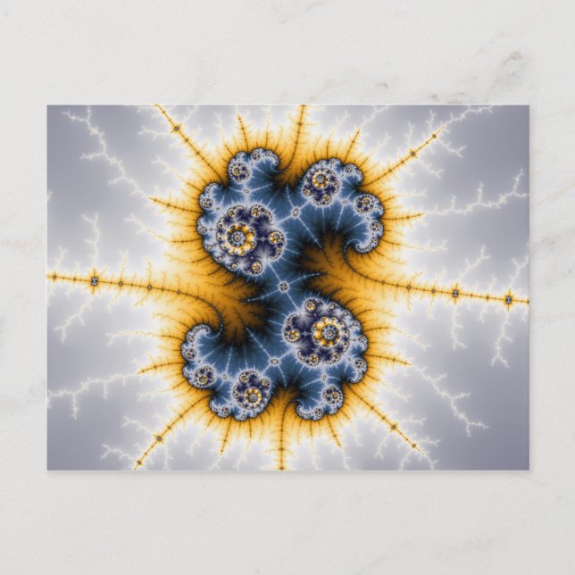 Yinyang Twister - Fraktal Postkarte (Vorderseite)