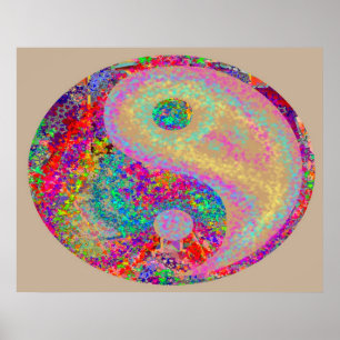 YinYang Yin Yang Healing Master Symbole Poster