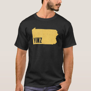 Yinz Pittsburgh Pennsylvania Zuhause Staat Shape D T-Shirt
