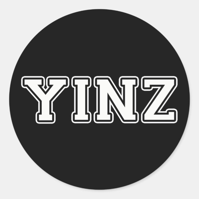 Yinz Runder Aufkleber (Vorderseite)