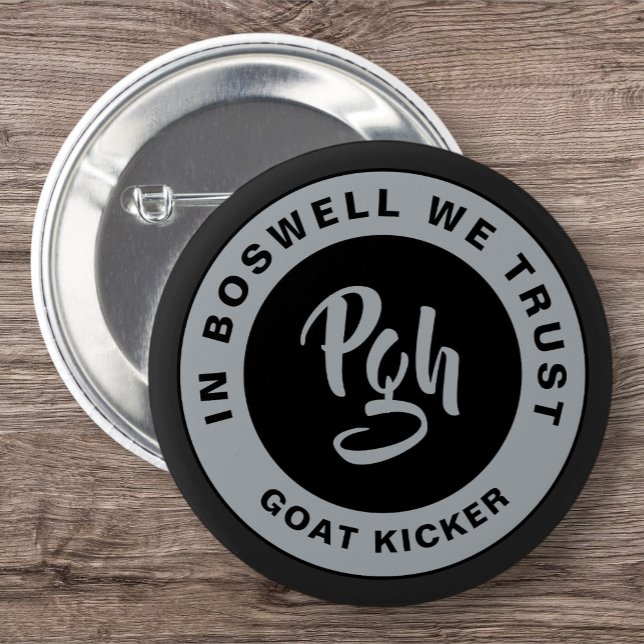 Yinzer-Spange Benutzerdefiniert Schwarz Burgh Vint Button (Von Creator hochgeladen)
