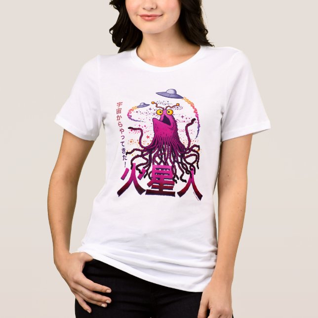 Yip Yip Martian Weltraum-Abenteuer Tri-Blend Shirt (Vorderseite)