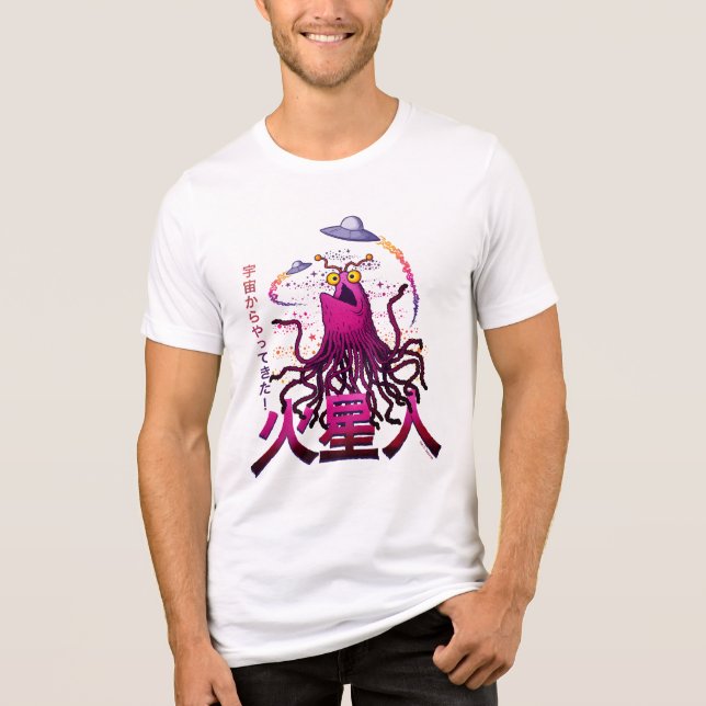Yip Yip Martian Weltraum-Abenteuer Tri-Blend Shirt (Vorderseite)