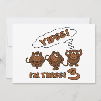 YIPEE! Ich bin 3 Einladung