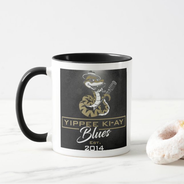 Yippee Ki-Ay Blues Coffee Tasse (Mit Donut)