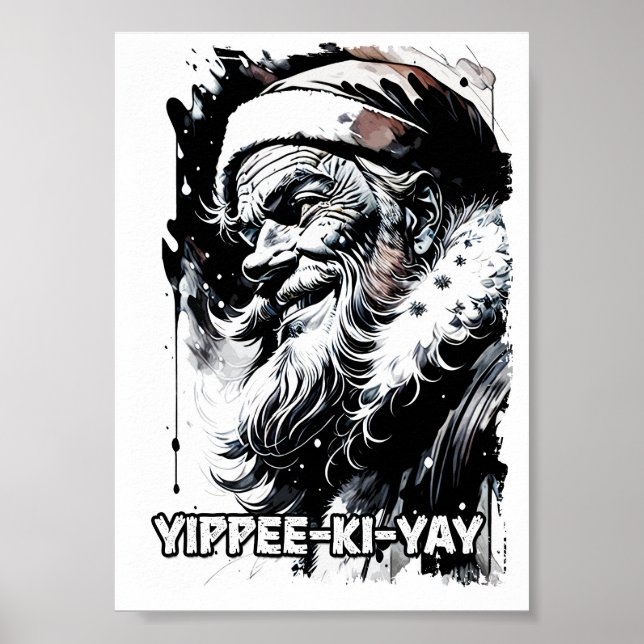 Yippee Ki Yay Funny Weihnachtsangebot Pop Kultur Poster (Vorne)