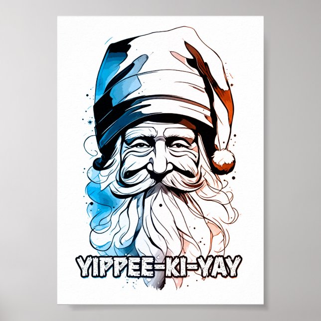 Yippee Ki Yay Funny Weihnachtsangebot Pop Kultur Poster (Vorne)