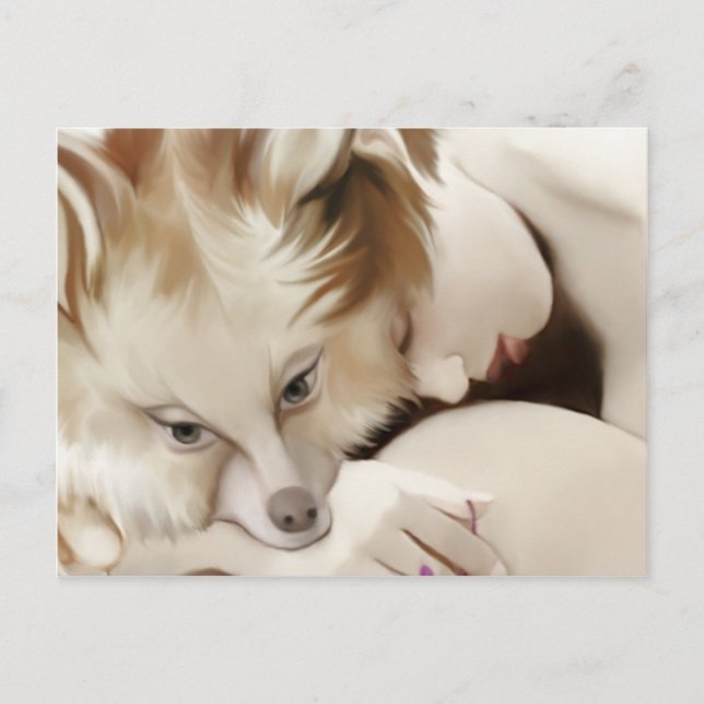 Yips Foxgirl Postkarte (Vorderseite)