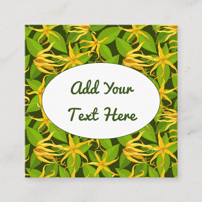 Ylang Ylang Exotic Blume Quadratische Visitenkarte (Vorderseite)