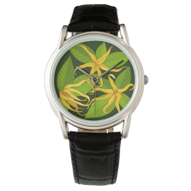 Ylang Ylang Exotic Scented Blume Armbanduhr (Vorderseite)