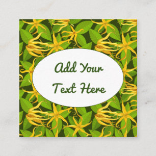 Ylang Ylang exotische Blumen Quadratische Visitenkarte