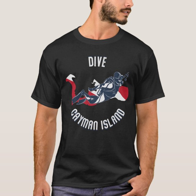 Yman Islands Caribbean Scuba Diving Cayman T-Shirt (Vorderseite)