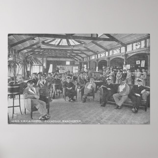 YMCA Hostel, Piccadilly, Manchester, c.1910 Poster (Vorne)