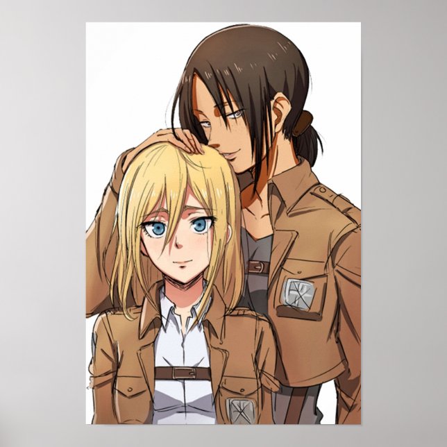 Ymir Christa Shingeki zu einem Kyojin-Angriff auf  Poster (Vorne)