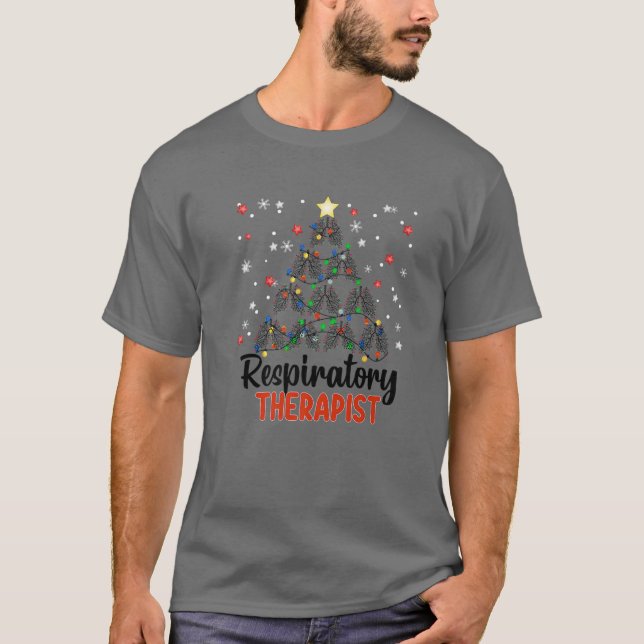 YNBV Atemtherapeut Weihnachtsbaum Xmas PT T-Shirt (Vorderseite)