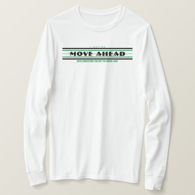 YNOTME BEWEGT MIT ÜBERZEUGUNG VORBEI T-Shirt (Design vorne)