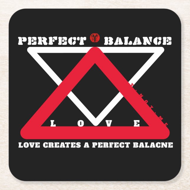 YNOTME PERFECT BALANCE 4b3 Paper Coaster Rechteckiger Pappuntersetzer (Vorderseite)