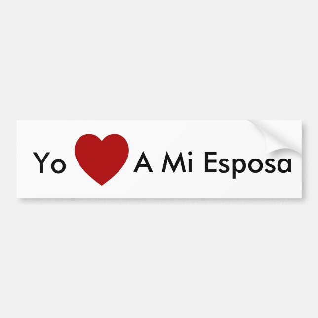 Yo Amo ein MI Esposa - Autoaufkleber (Vorne)