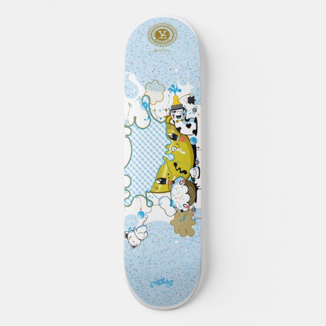 Yo Amo-La Leche "Merendando " Skateboard (Vorderseite)