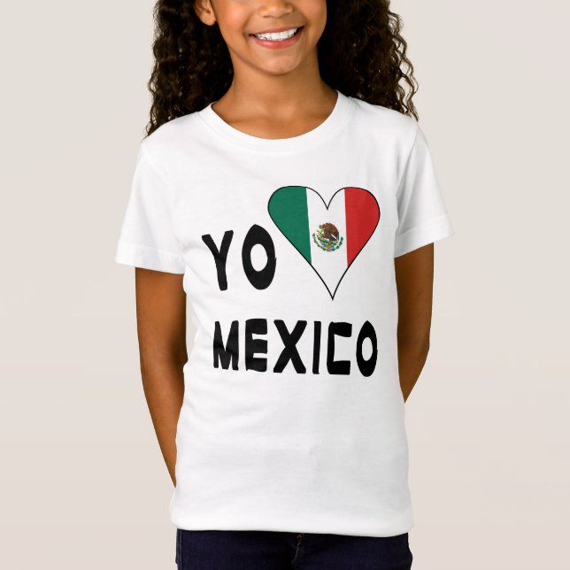 Yo Amo Mexico Girl's T-Shirt (Vorderseite)
