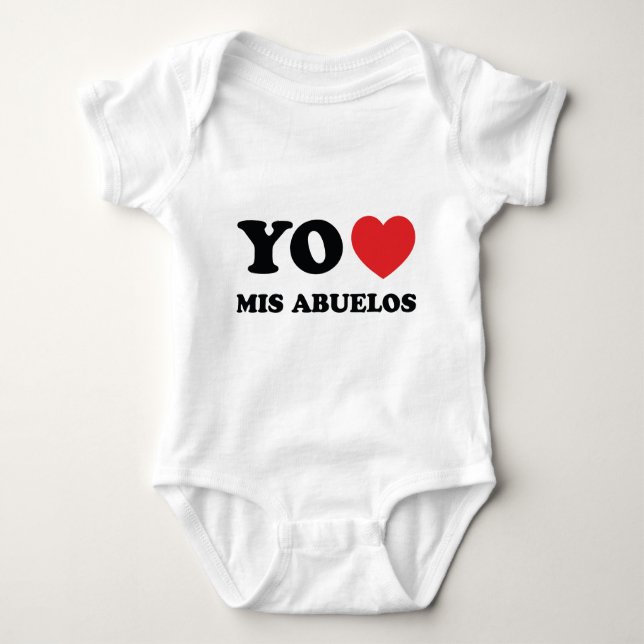 Yo Amo Mis Abuelos Baby Strampler (Vorderseite)