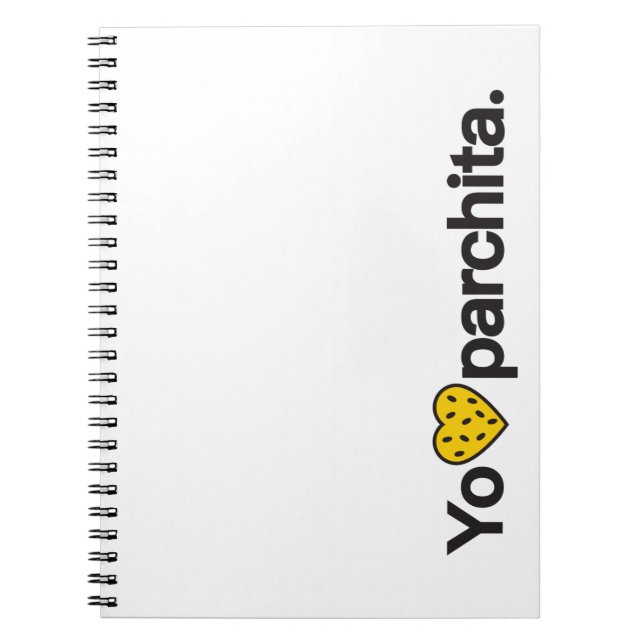 Yo Amo Parchita Notebook Notizblock (Vorderseite)