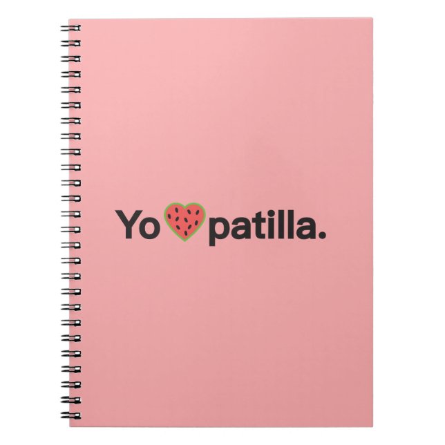 Yo amo Patilla Notebook Notizblock (Vorderseite)
