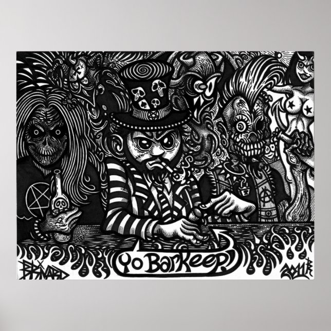 "Yo Barkeep!" Poster (Vorne)