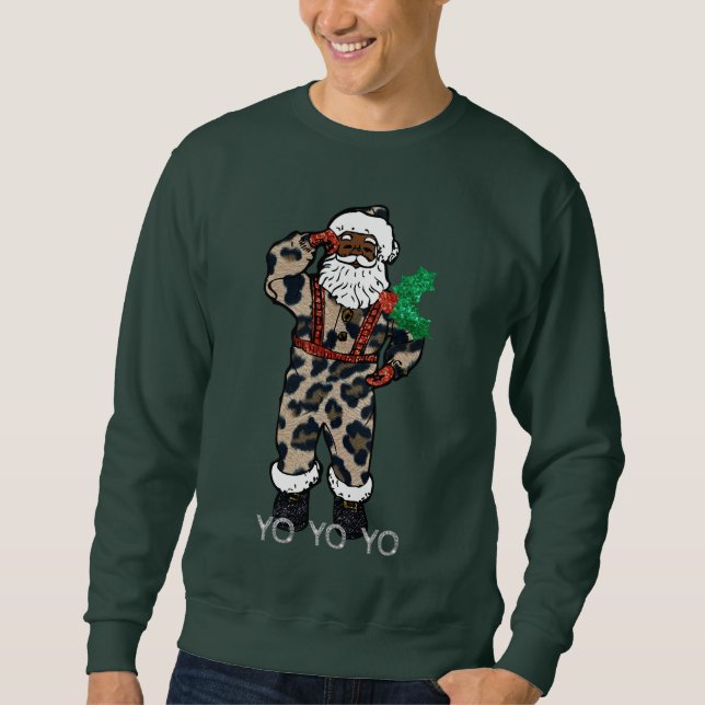 Yo Black Santa Sweatshirt (Vorderseite)