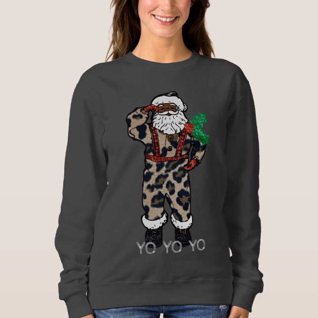 Yo Black Santa Sweatshirt (Vorderseite)