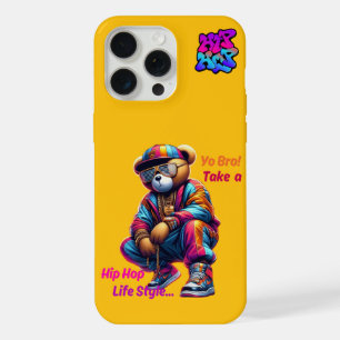 „Yo Bro!“ Nimm einen HipHop-Lifestyle - Bär-Rap-St iPhone 15 Pro Max Hülle