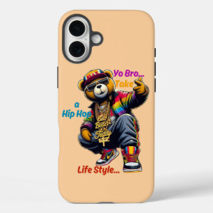 „Yo Bro!“ Umarme den HipHop-Lifestyle - Bear Rap iPhone 16 Plus Hülle