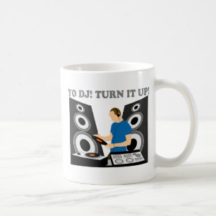 Yo DJ, drehen es oben Kaffeetasse