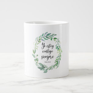 Yo estoy contigo siempre - Spanische Bibel Vers Jumbo-Tasse