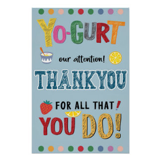 Yo-Gurt Danke, dass Sie Poster