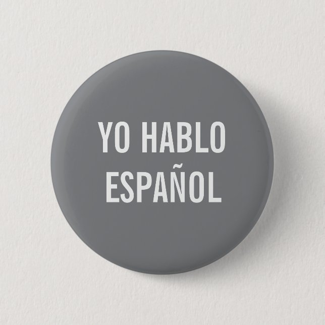 YO HABLO ESPAÑOL I SPEAK SPANISCHE HILFE-BUTTON BUTTON (Vorderseite)