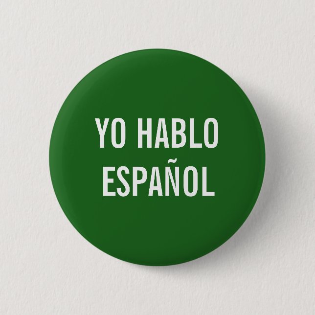 YO HABLO ESPAÑOL I SPEAK SPANISCHE HILFE-BUTTON BUTTON (Vorderseite)