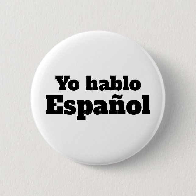 Yo hablo español - Ich spreche Spanisch - Button (Vorderseite)