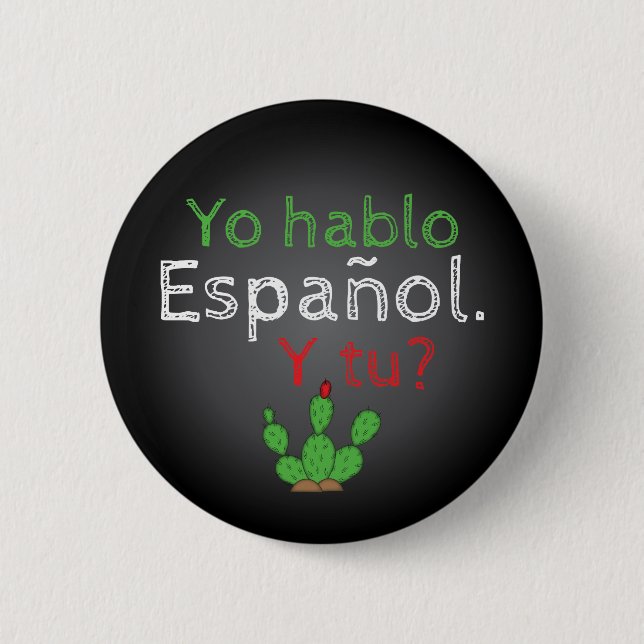 Yo Hablo Español Knopf Button/Botón Button (Vorderseite)
