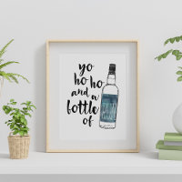 Yo Ho Flasche Rum | Art Print