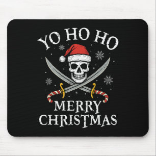 Yo Ho Ho Frohe Weihnachten Urlaub Pirat Santa Hut Mousepad
