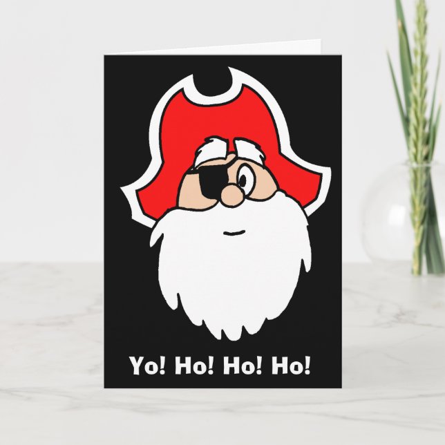 Yo! Ho! Ho! Ho! Weihnachtskarte Feiertagskarte (Vorderseite)