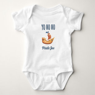 Yo Ho Ho Personalisiert Pirate Ship Baby Strampler
