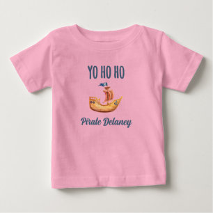 Yo Ho Ho Personalisiert Pirate Ship Baby T-shirt