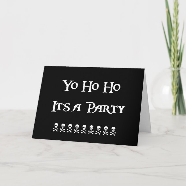 Yo Ho Ho Pirate Geburtstagsparty Einladung (Vorderseite)